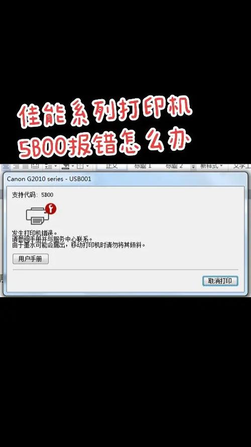 佳能打印机△灯闪5下图标