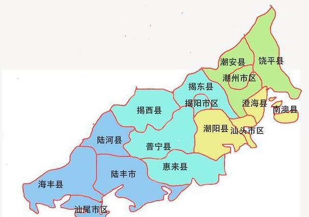 潮州各镇地图全图